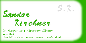 sandor kirchner business card